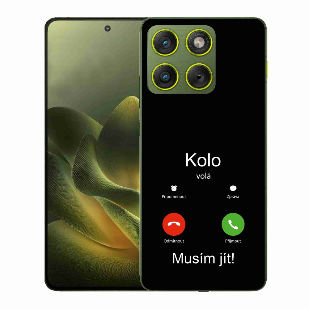 Gelový kryt mmCase na Motorola Edge 70 - kolo volá černé pozadí