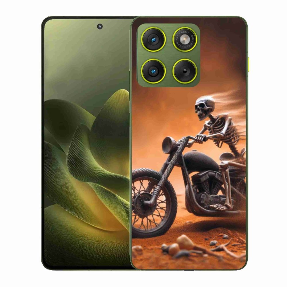 Gelový kryt mmCase na Motorola Edge 70 - kostra na motorce