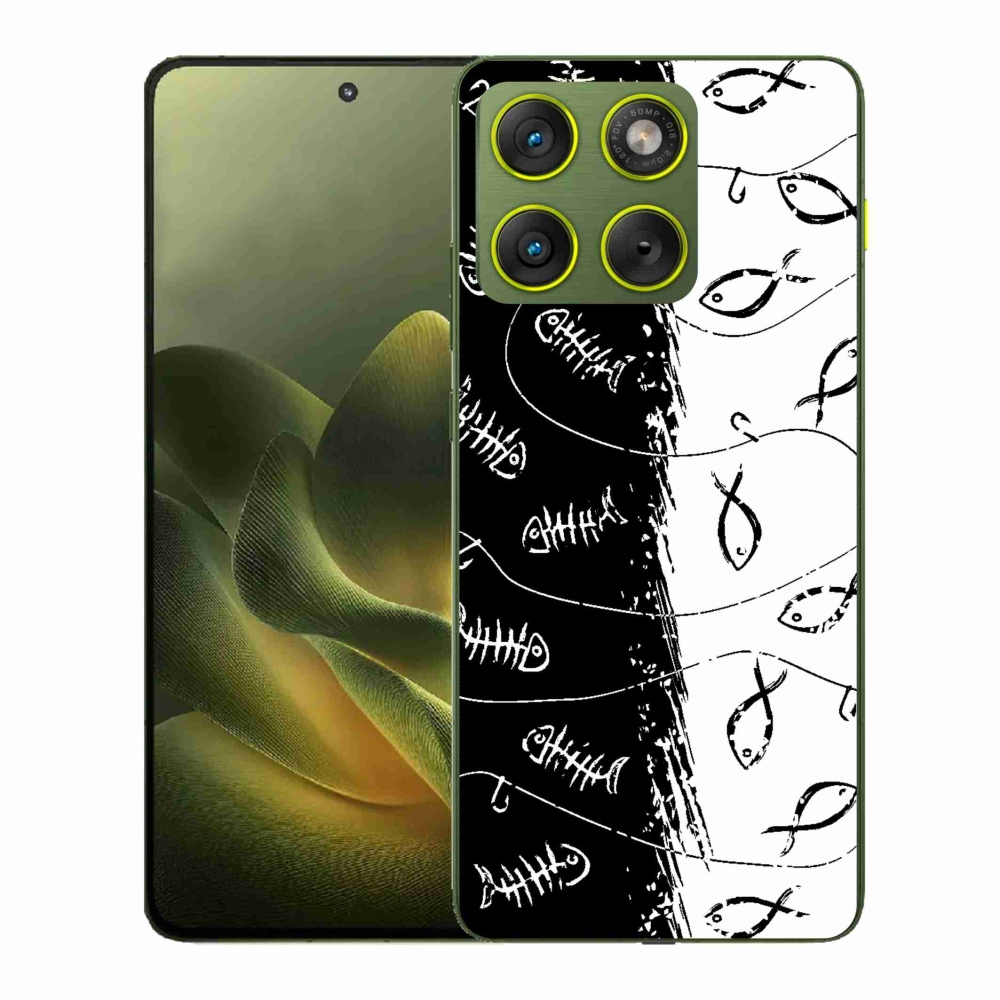 Gelový kryt mmCase na Motorola Edge 70 - kostry a rybky
