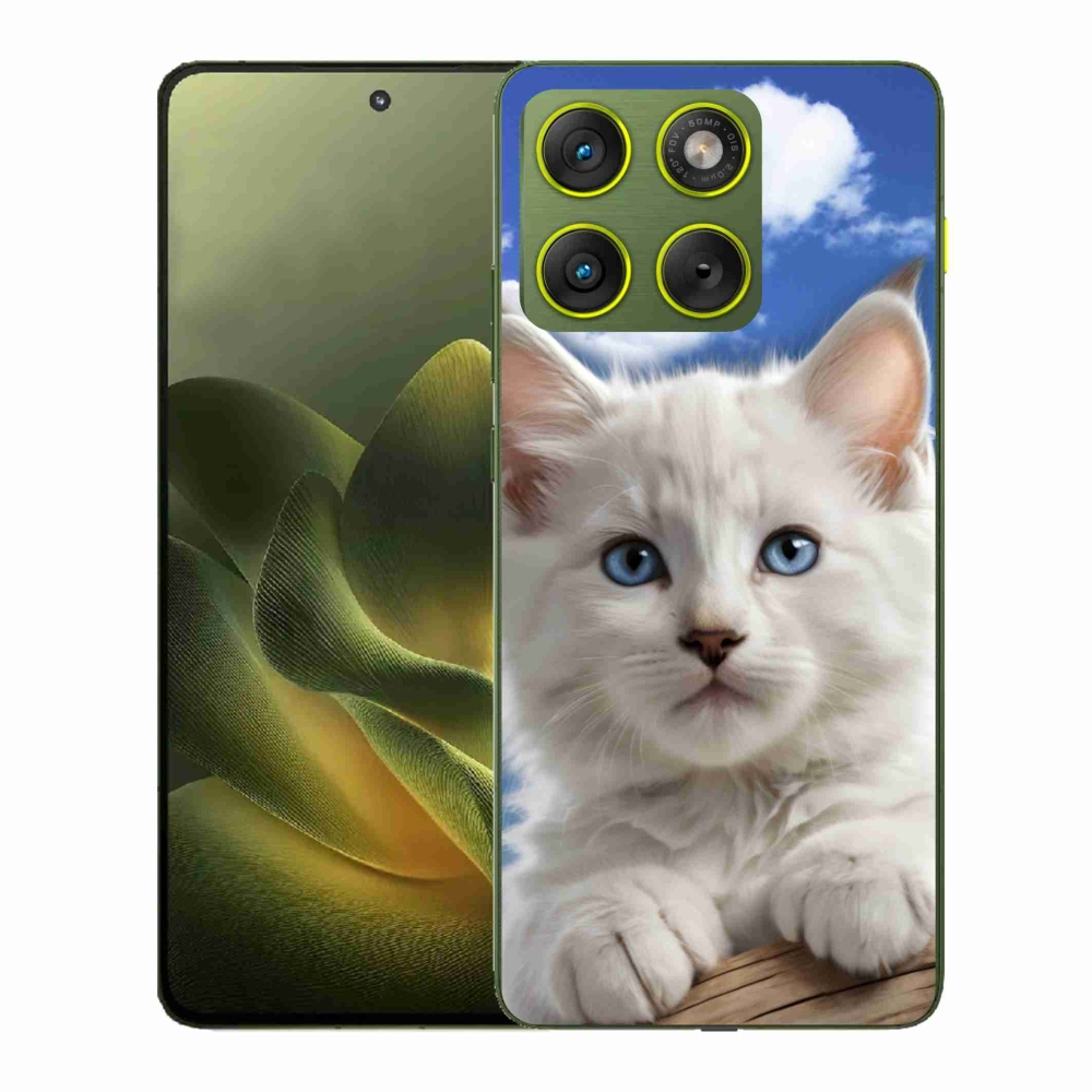 Gelový kryt mmCase na Motorola Edge 70 - kotě a oblaka