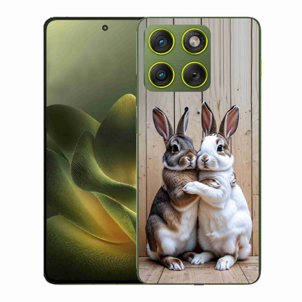 Gelový kryt mmCase na Motorola Edge 70 - králičí pár