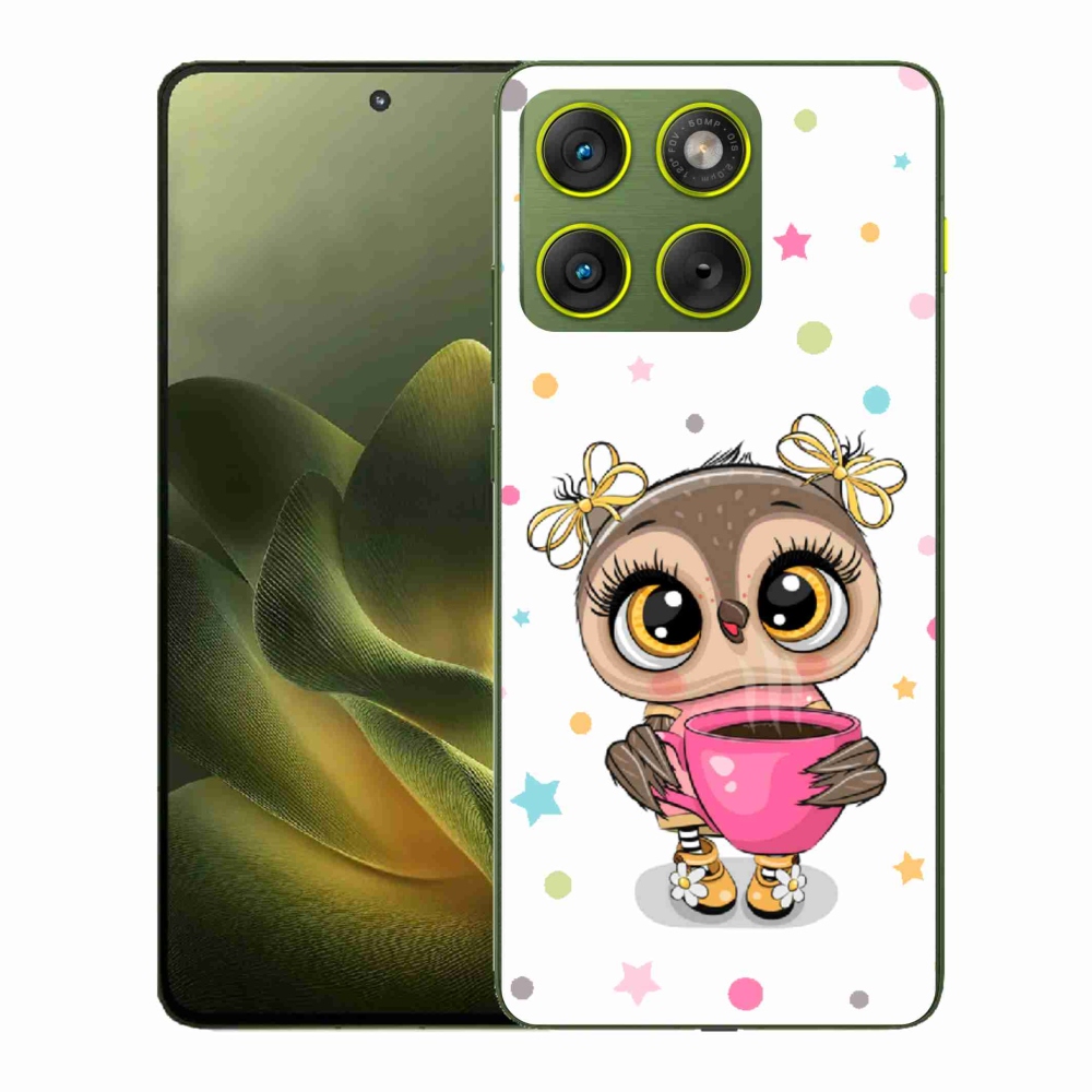 Gelový kryt mmCase na Motorola Edge 70 - kreslená sovička