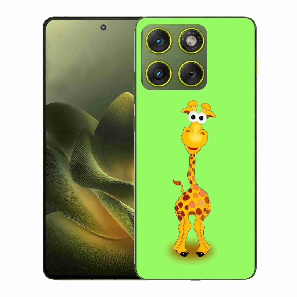 Gelový kryt mmCase na Motorola Edge 70 - kreslená žirafa