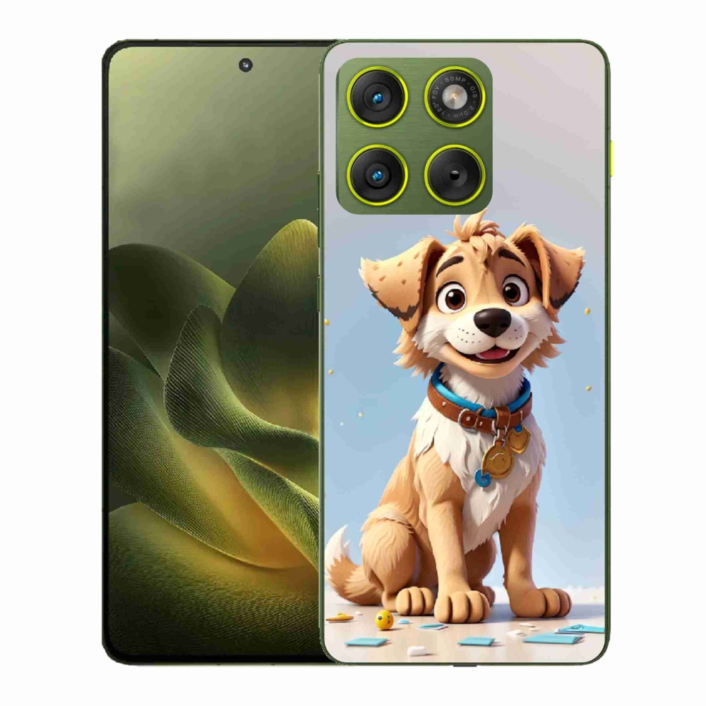 Gelový kryt mmCase na Motorola Edge 70 - kreslené štěně