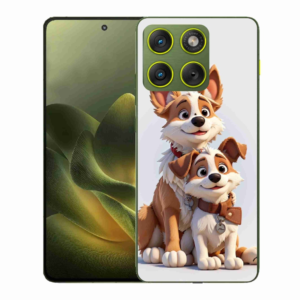 Gelový kryt mmCase na Motorola Edge 70 - kreslení psi