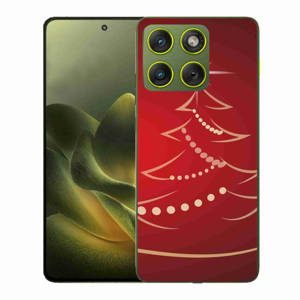 Gelový kryt mmCase na Motorola Edge 70 - kreslený vánoční stromek