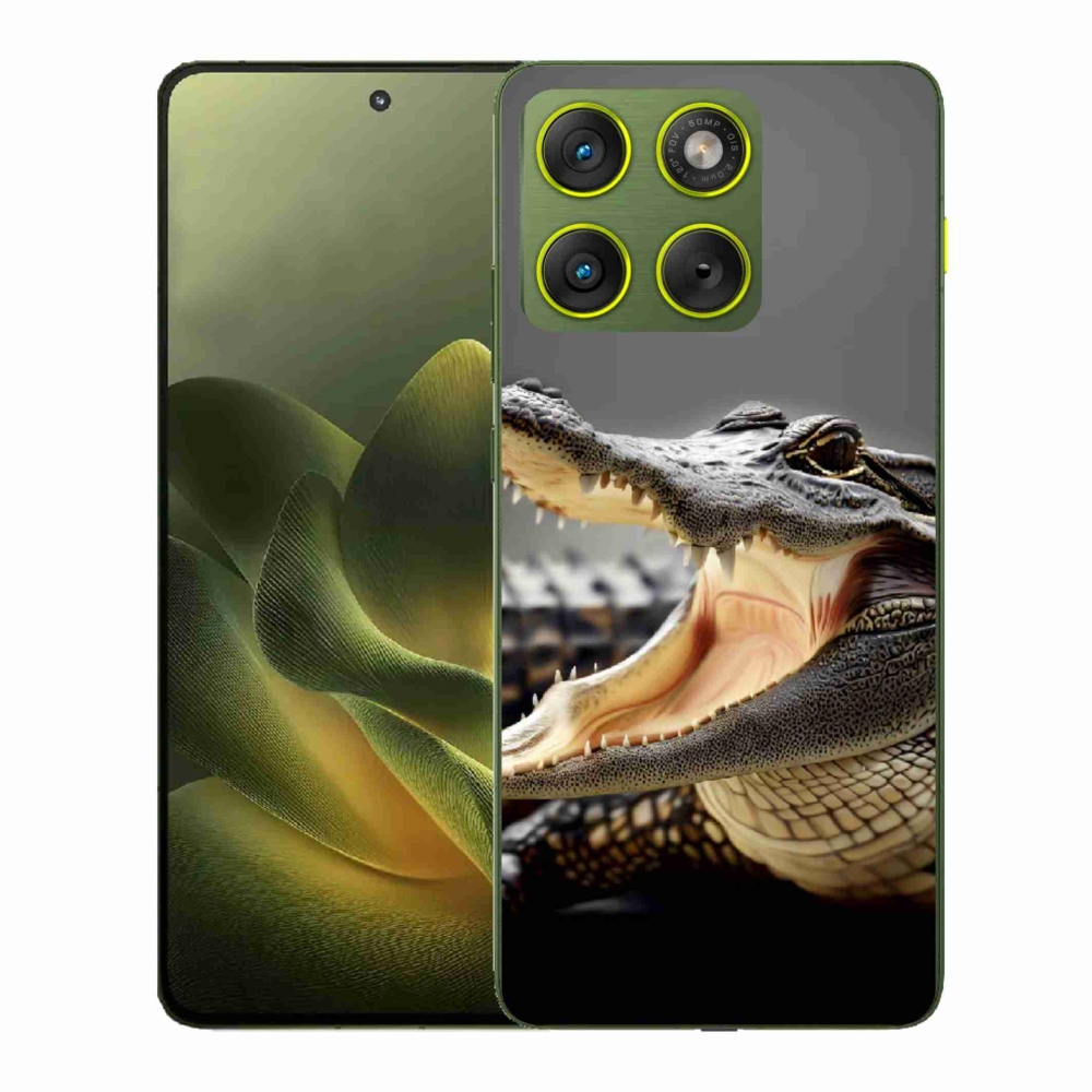 Gelový kryt mmCase na Motorola Edge 70 - krokodýl