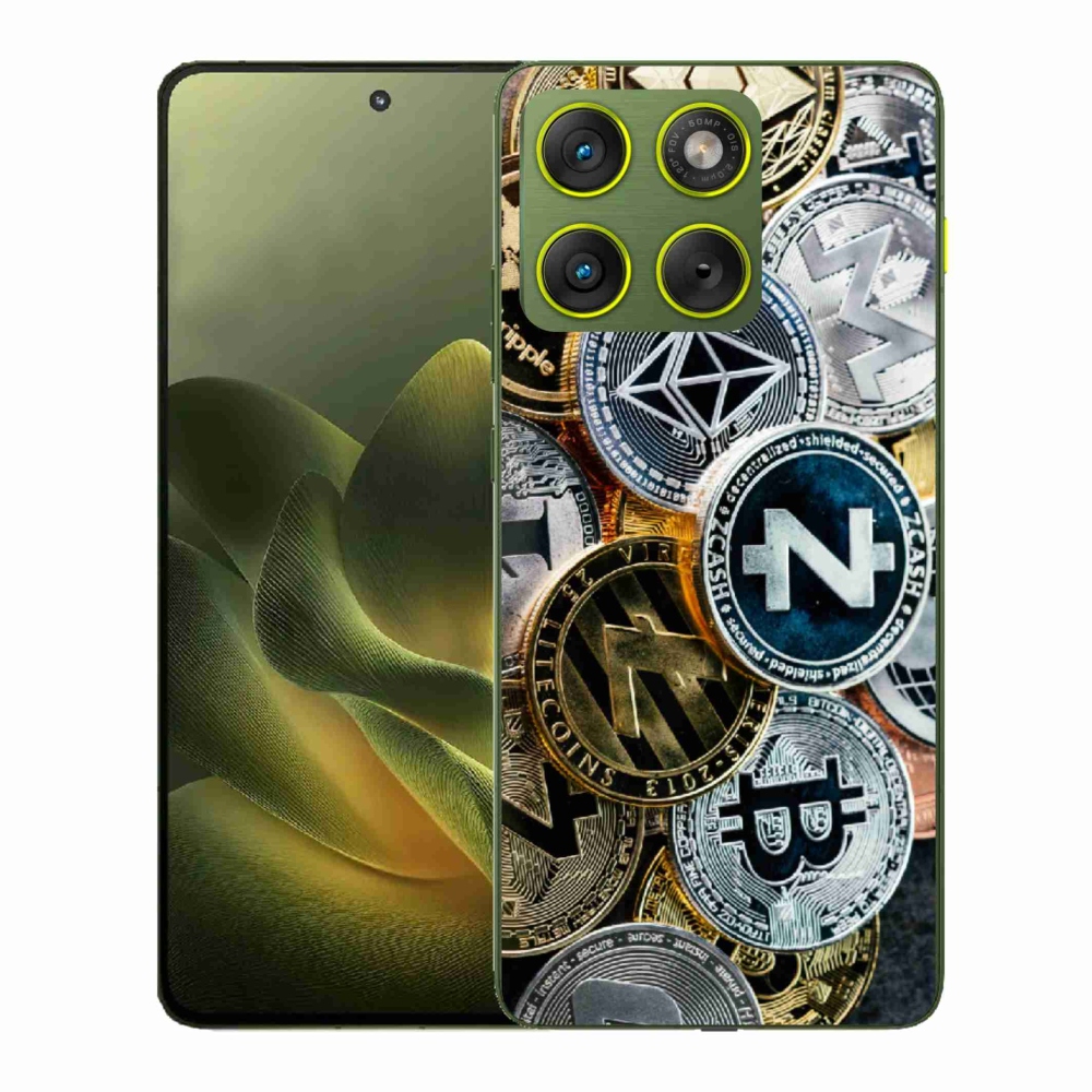 Gelový kryt mmCase na Motorola Edge 70 - kryptoměny