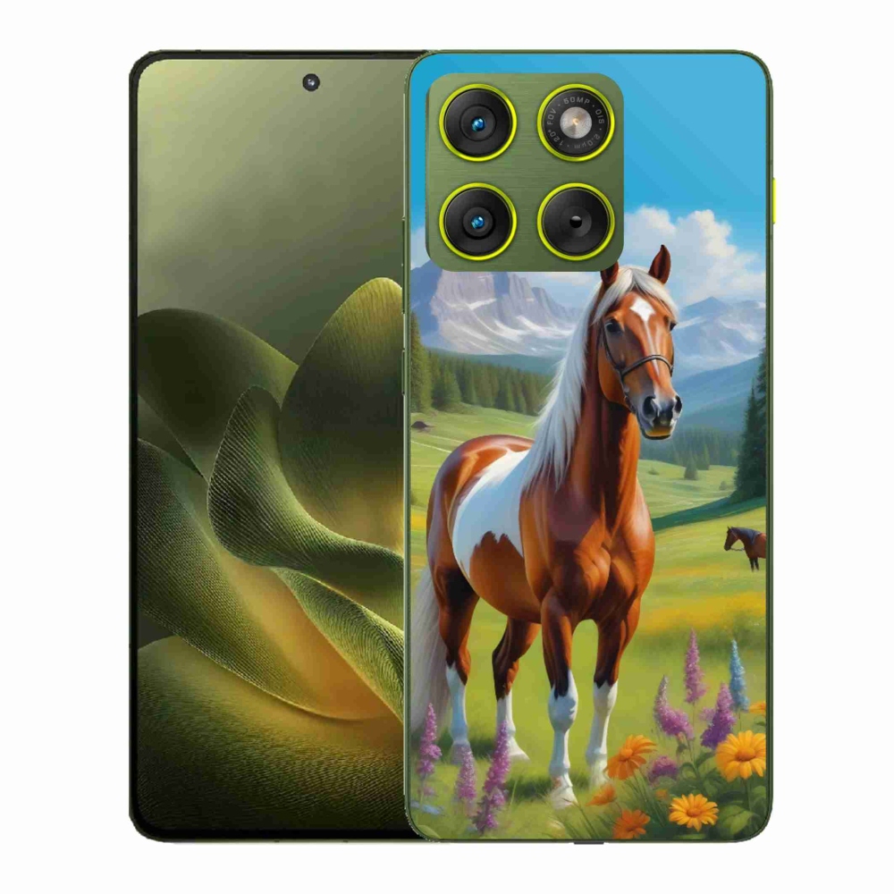 Gelový kryt mmCase na Motorola Edge 70 - kůň na louce