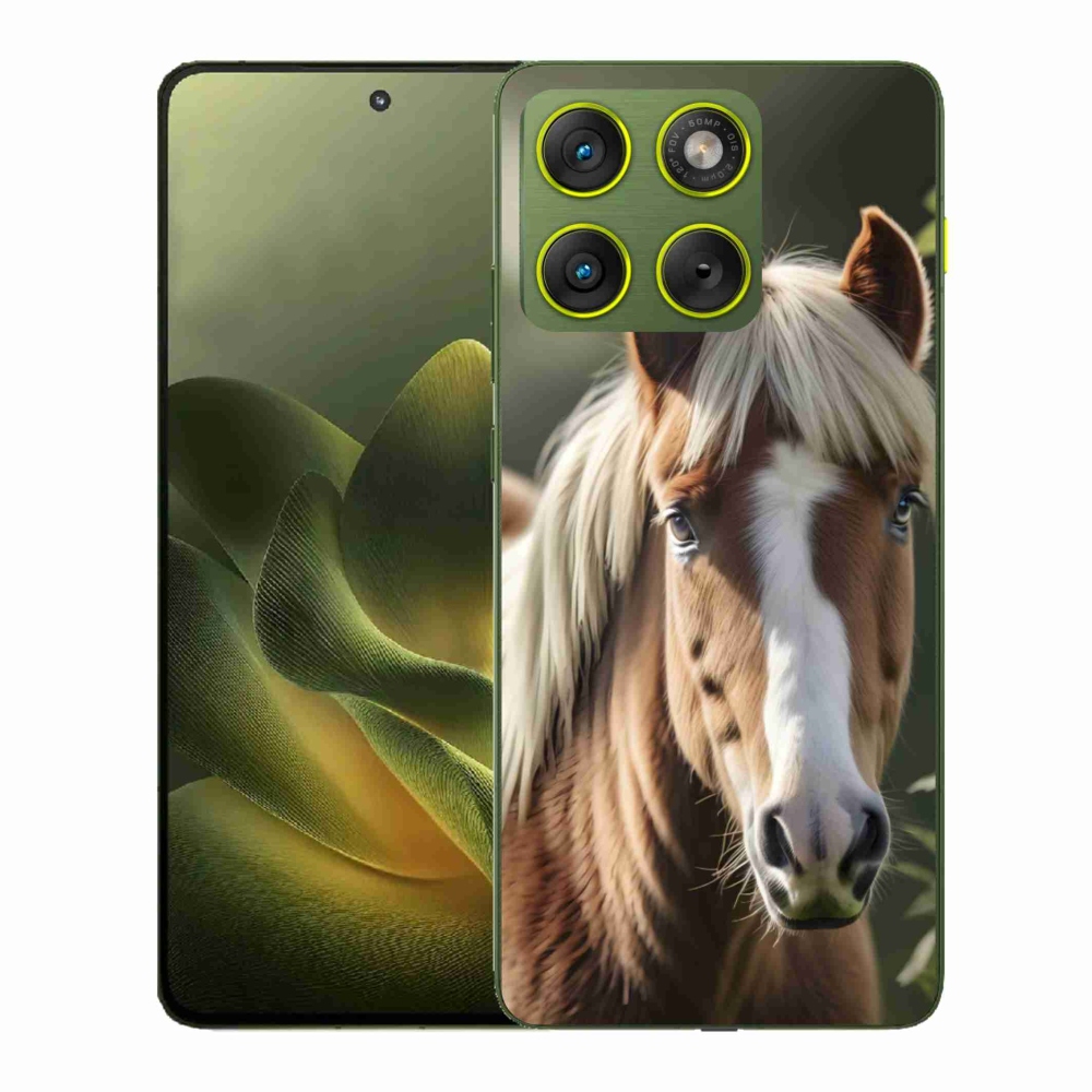 Gelový kryt mmCase na Motorola Edge 70 - kůň se světlou hřívou