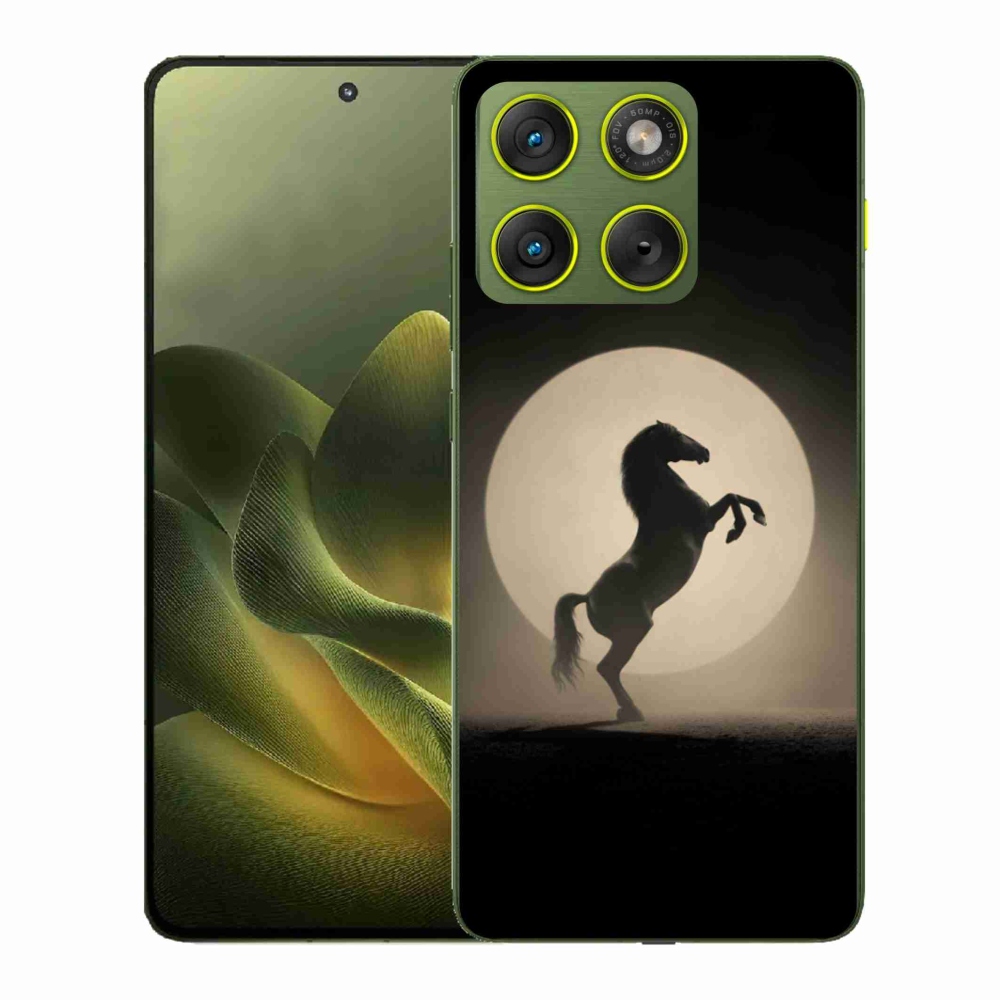 Gelový kryt mmCase na Motorola Edge 70 - kůň v siluetě