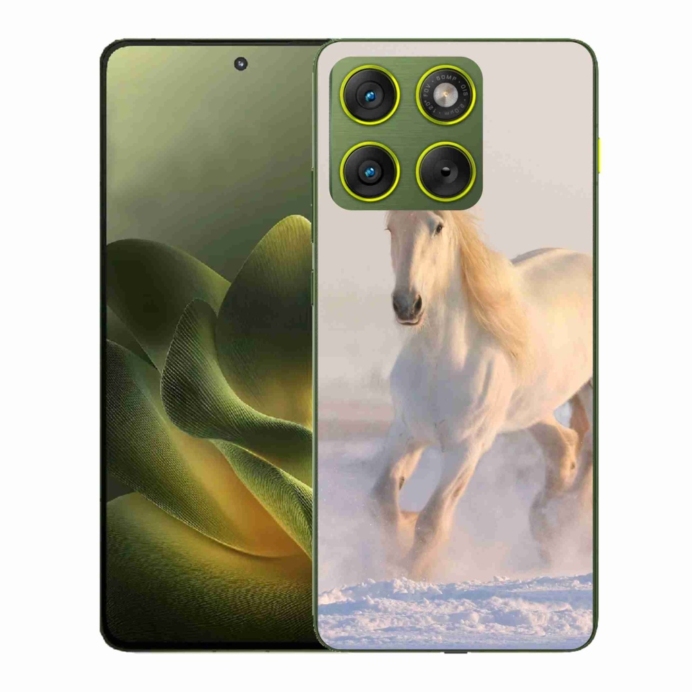 Gelový kryt mmCase na Motorola Edge 70 - kůň ve sněhu
