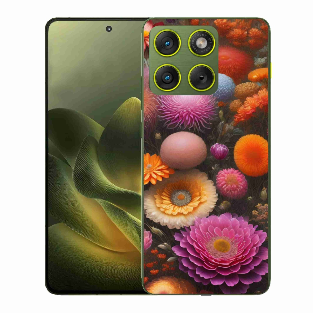 Gelový kryt mmCase na Motorola Edge 70 - květinová kompozice