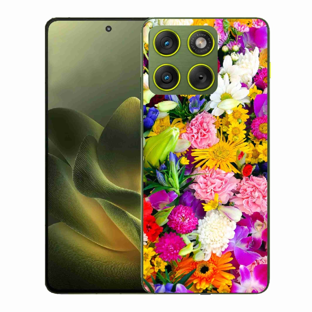 Gelový kryt mmCase na Motorola Edge 70 - květiny 12