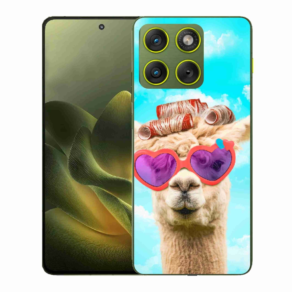 Gelový kryt mmCase na Motorola Edge 70 - lama s brýlemi