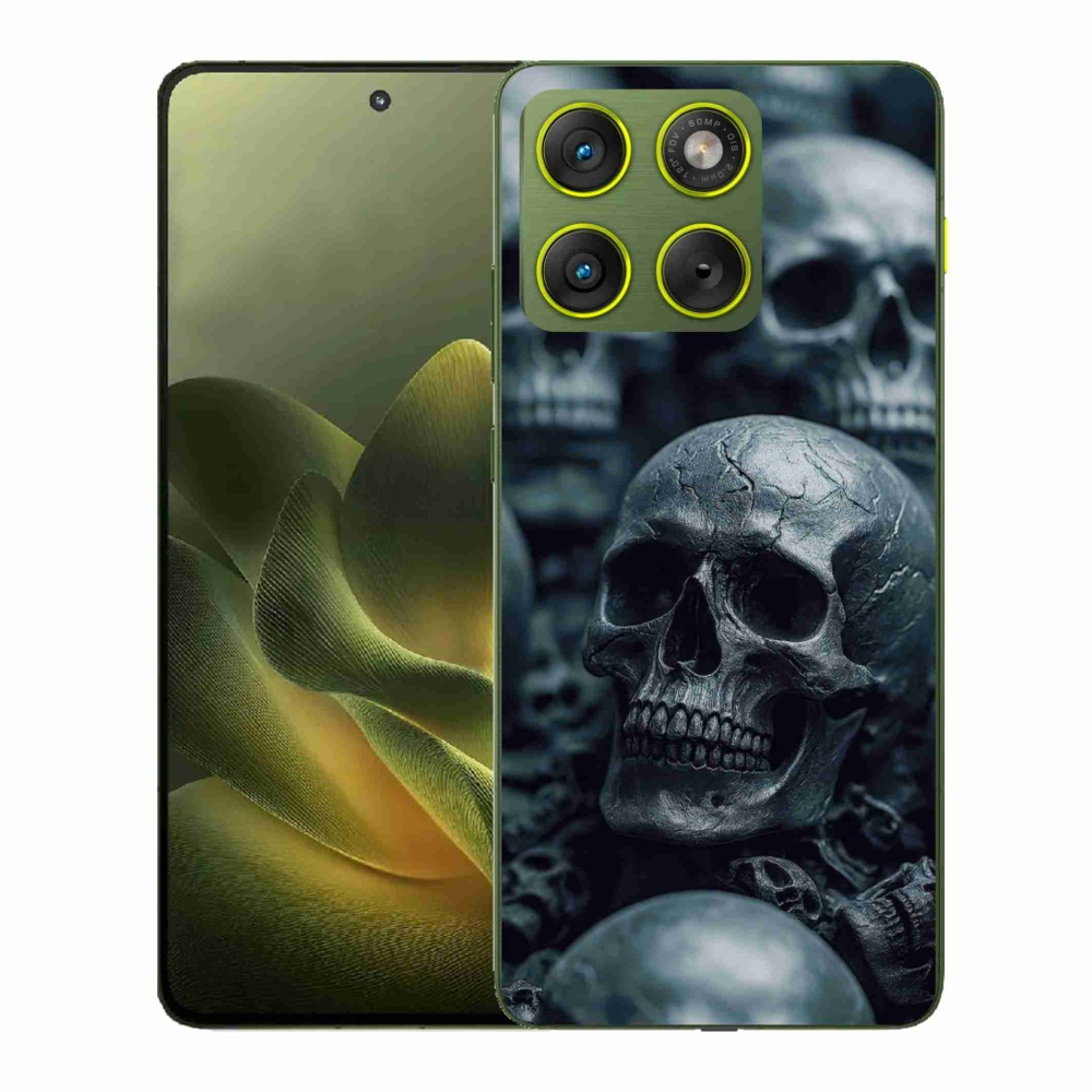 Gelový kryt mmCase na Motorola Edge 70 - lebka 2