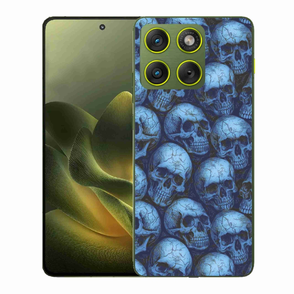 Gelový kryt mmCase na Motorola Edge 70 - lebky