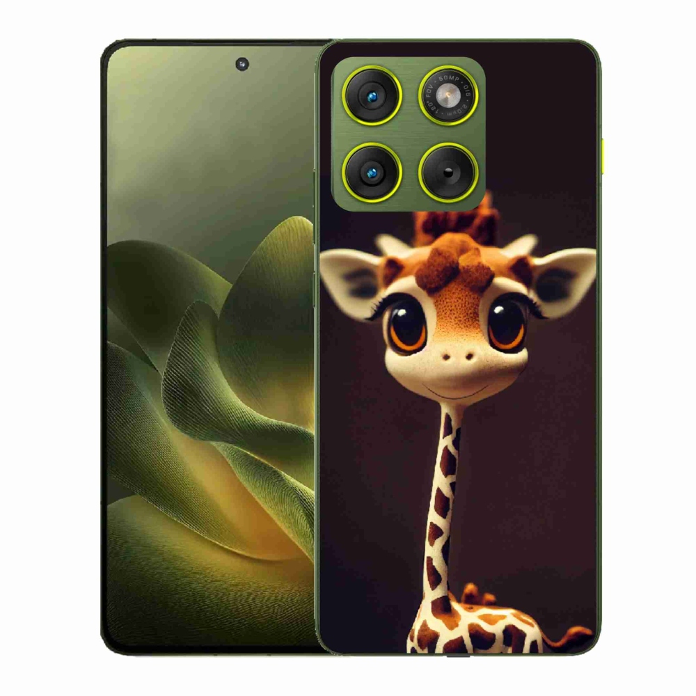 Gelový kryt mmCase na Motorola Edge 70 - malá žirafa