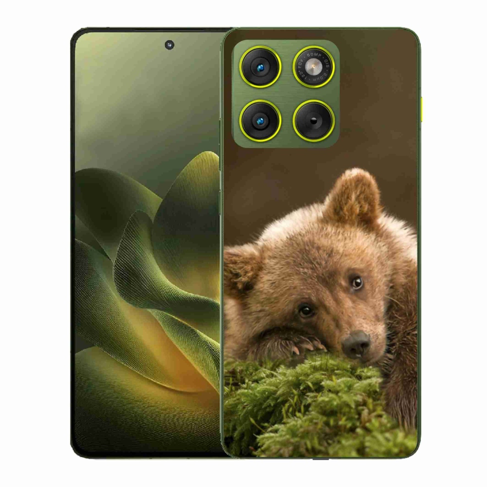 Gelový kryt mmCase na Motorola Edge 70 - medvěd