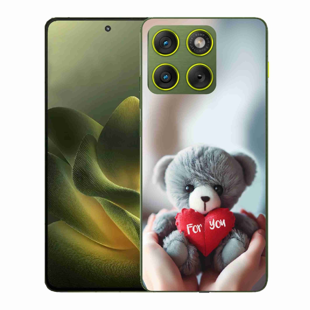 Gelový kryt mmCase na Motorola Edge 70 - medvídek pro zamilované