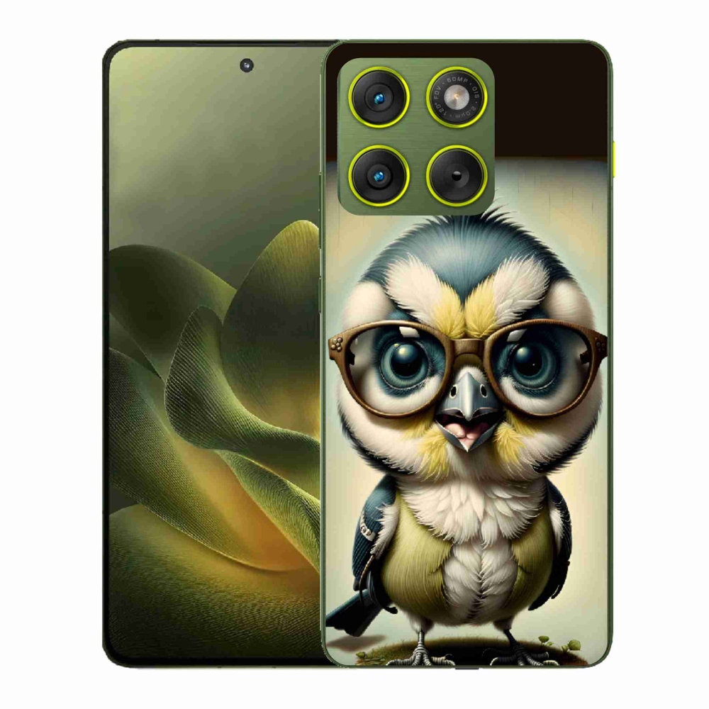 Gelový kryt mmCase na Motorola Edge 70 - mládě s brýlemi