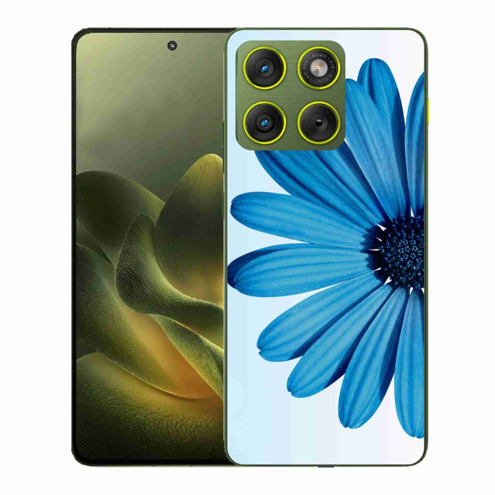Gelový kryt mmCase na Motorola Edge 70 - modrá kopretina