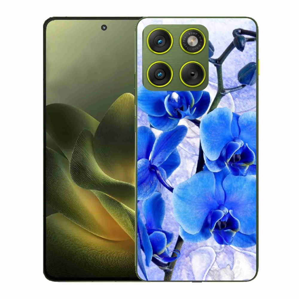 Gelový kryt mmCase na Motorola Edge 70 - modré květy