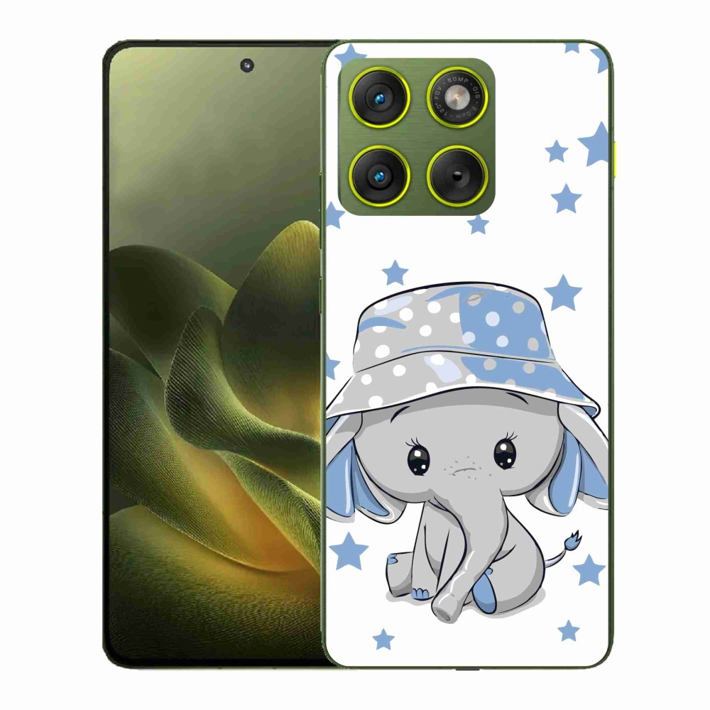 Gelový kryt mmCase na Motorola Edge 70 - modrý slon