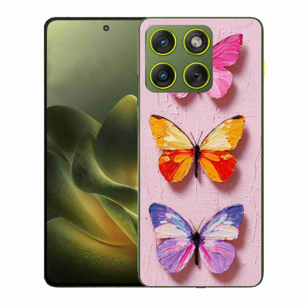 Gelový kryt mmCase na Motorola Edge 70 - motýlí trojice