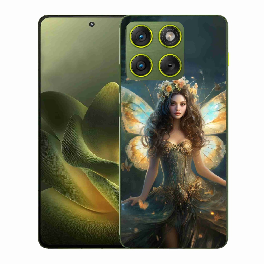 Gelový kryt mmCase na Motorola Edge 70 - motýlí žena