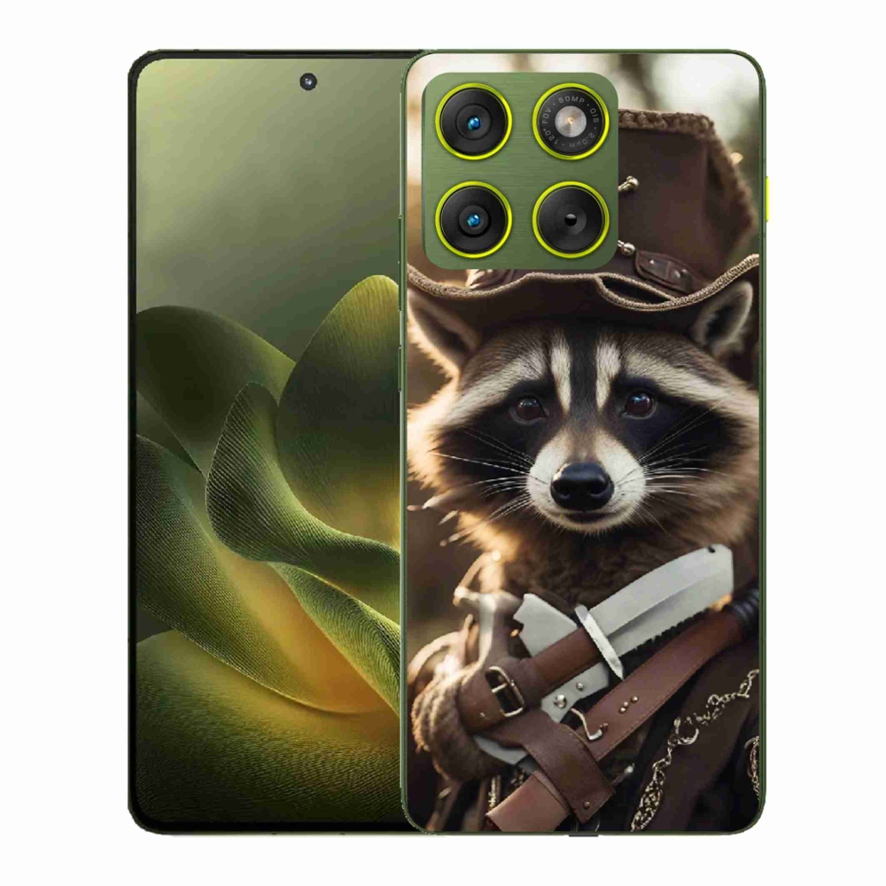 Gelový kryt mmCase na Motorola Edge 70 - mýval v uniformě