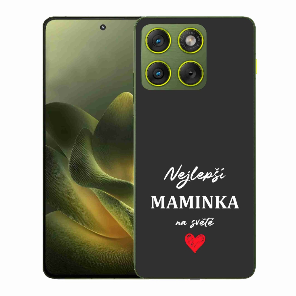 Gelový kryt mmCase na Motorola Edge 70 - nejlepší maminka 1 černé pozadí