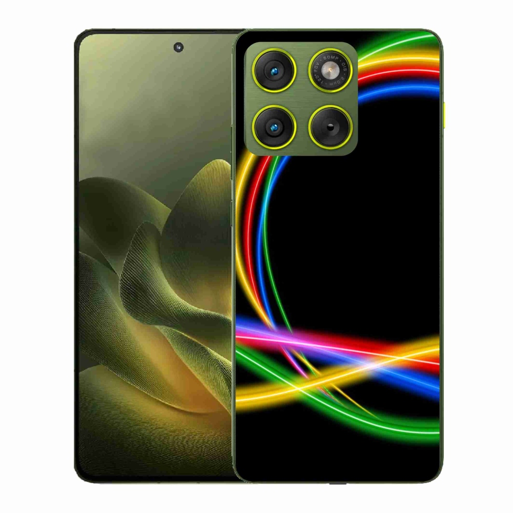 Gelový kryt mmCase na Motorola Edge 70 - neonové kruhy