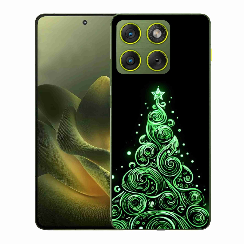 Gelový kryt mmCase na Motorola Edge 70 - neonový vánoční stromek 3