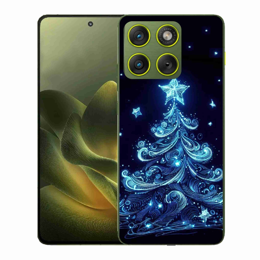 Gelový kryt mmCase na Motorola Edge 70 - neonový vánoční stromek 4