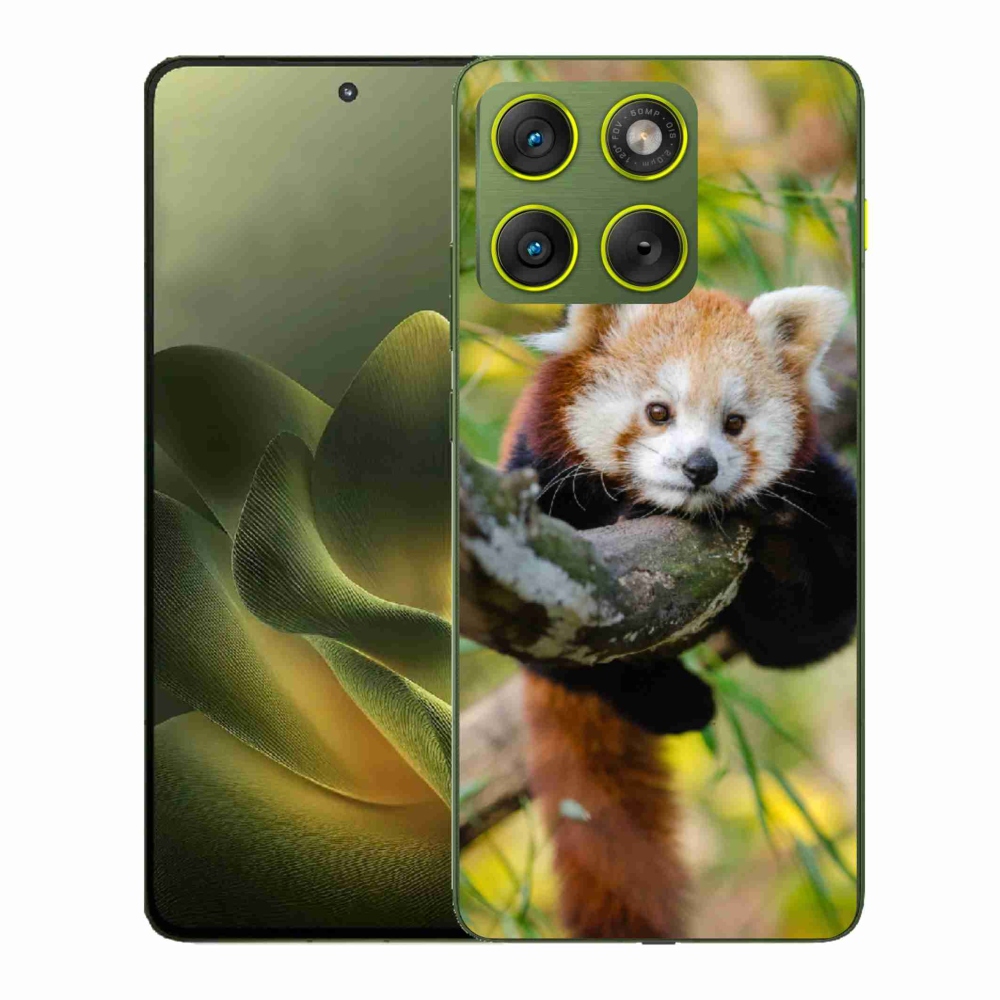 Gelový kryt mmCase na Motorola Edge 70 - panda červená