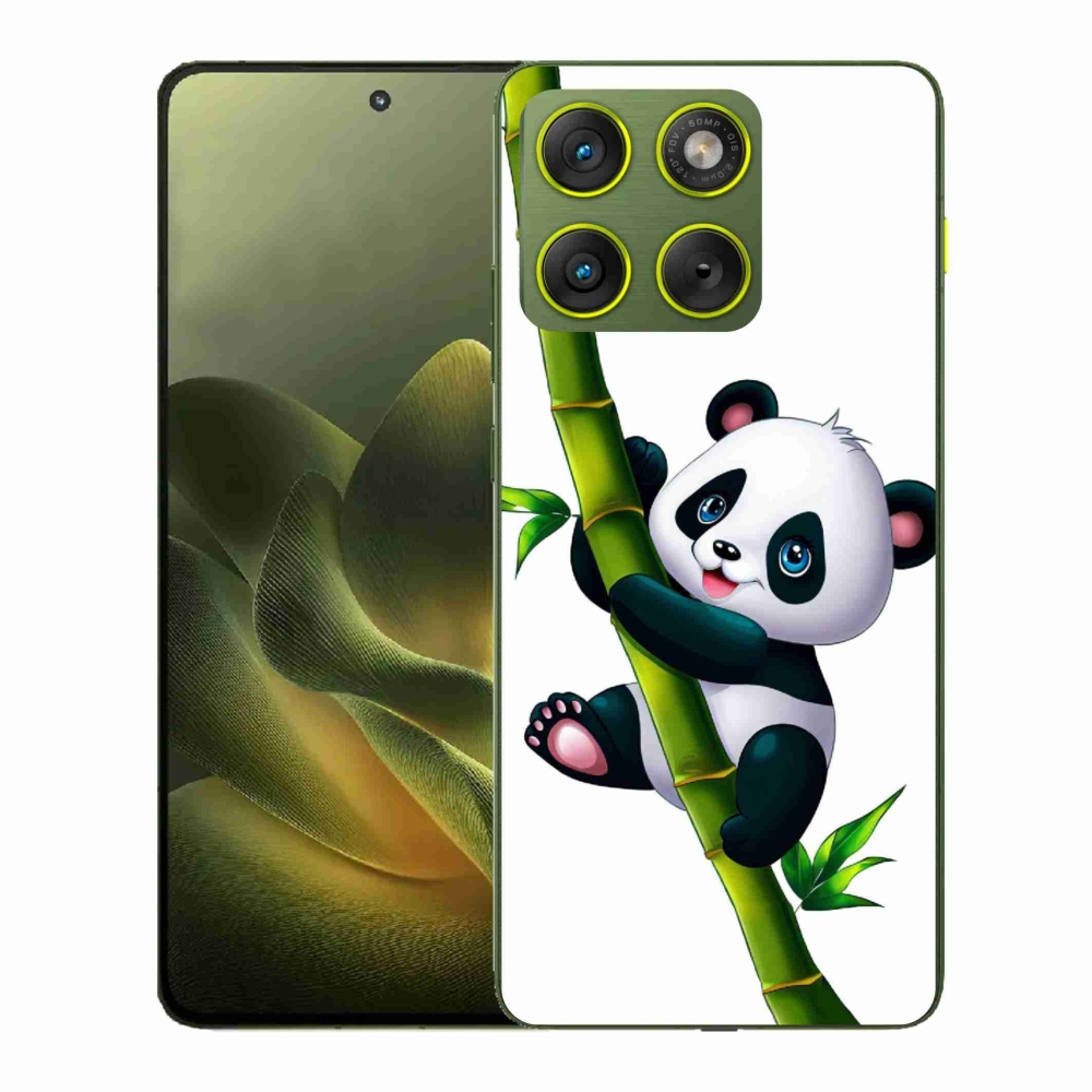 Gelový kryt mmCase na Motorola Edge 70 - panda na bambusu