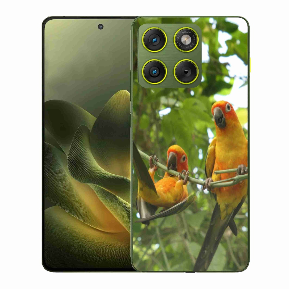 Gelový kryt mmCase na Motorola Edge 70 - papoušci aratingy