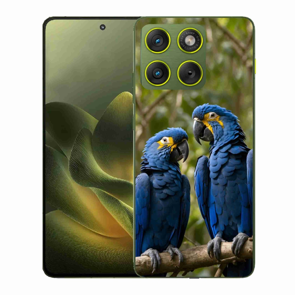 Gelový kryt mmCase na Motorola Edge 70 - papouščí duo