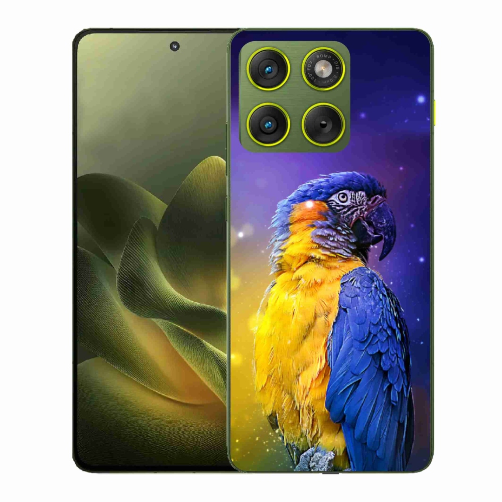 Gelový kryt mmCase na Motorola Edge 70 - papoušek ara 1