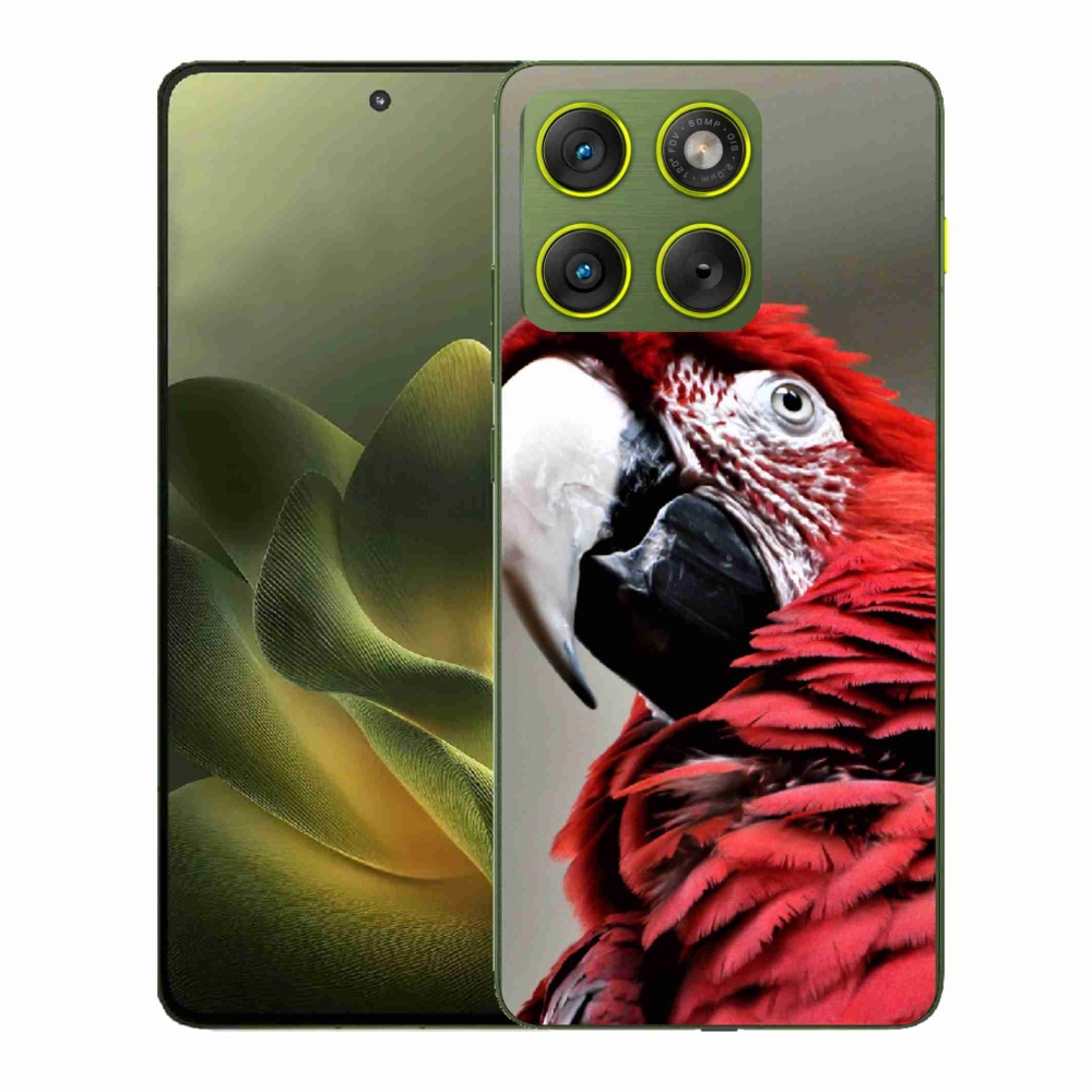 Gelový kryt mmCase na Motorola Edge 70 - papoušek ara červený