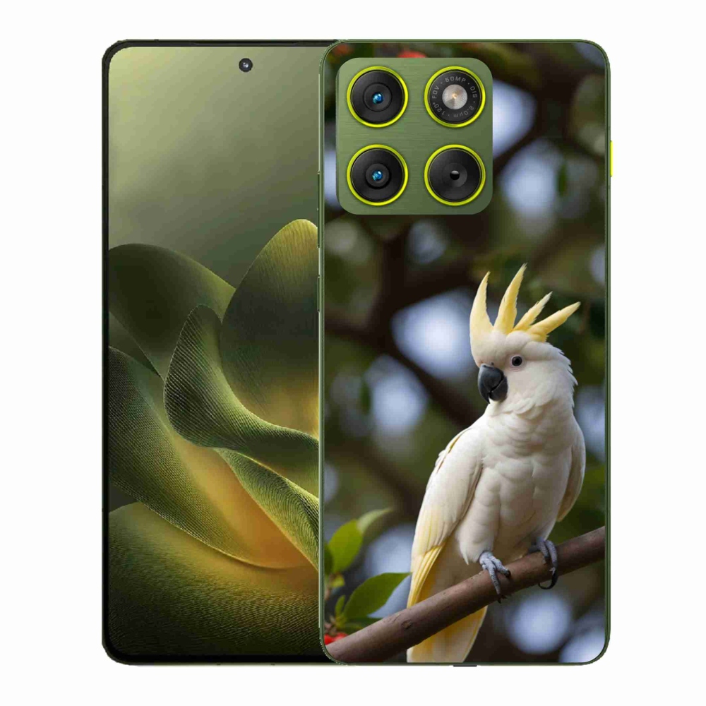 Gelový kryt mmCase na Motorola Edge 70 - papoušek kakadu 3
