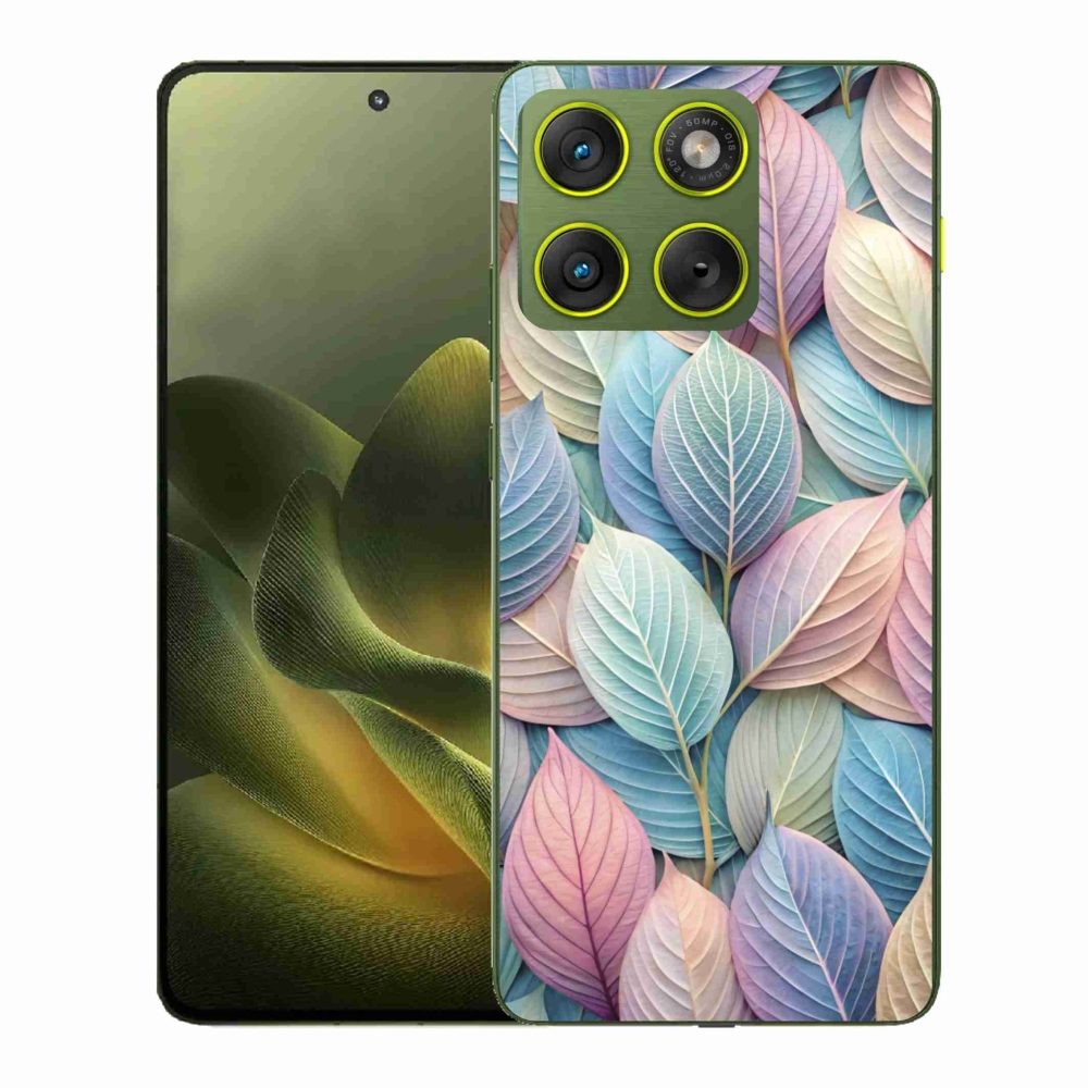 Gelový kryt mmCase na Motorola Edge 70 - pastelové listy