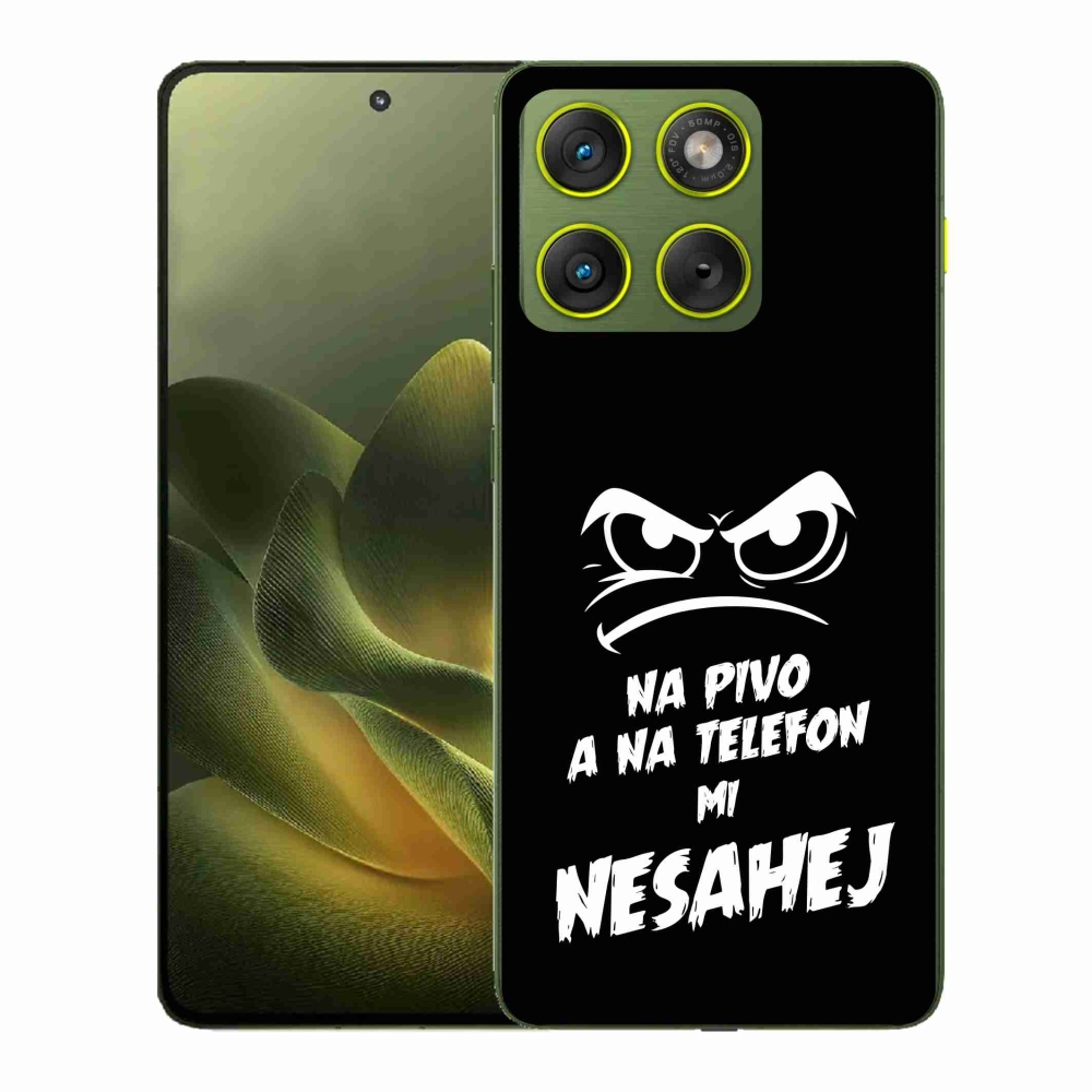 Gelový kryt mmCase na Motorola Edge 70 - pivní motiv 2 černé pozadí
