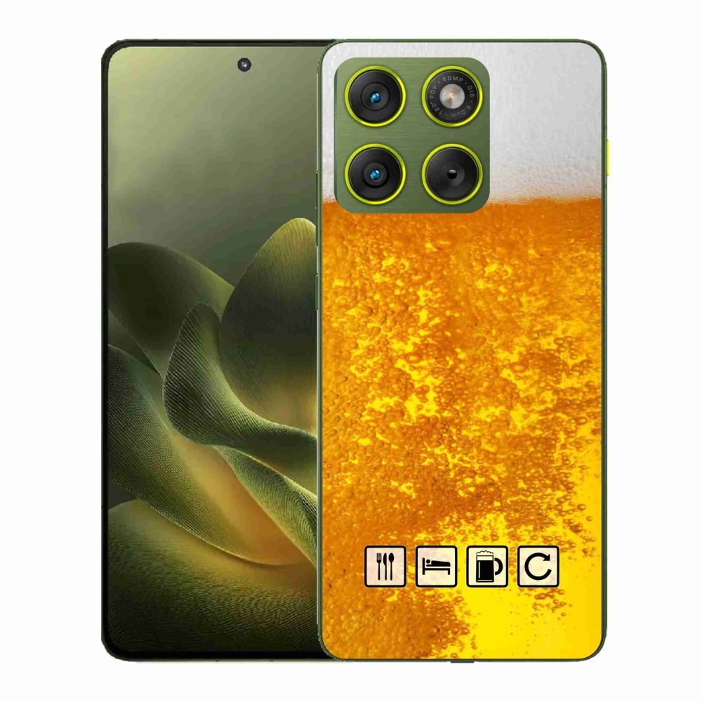 Gelový kryt mmCase na Motorola Edge 70 - pivní motiv 3