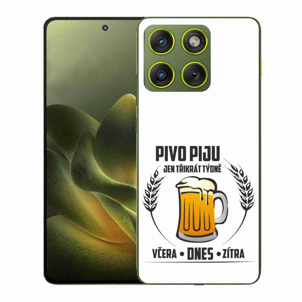 Gelový kryt mmCase na Motorola Edge 70 - pivní motiv bílé pozadí