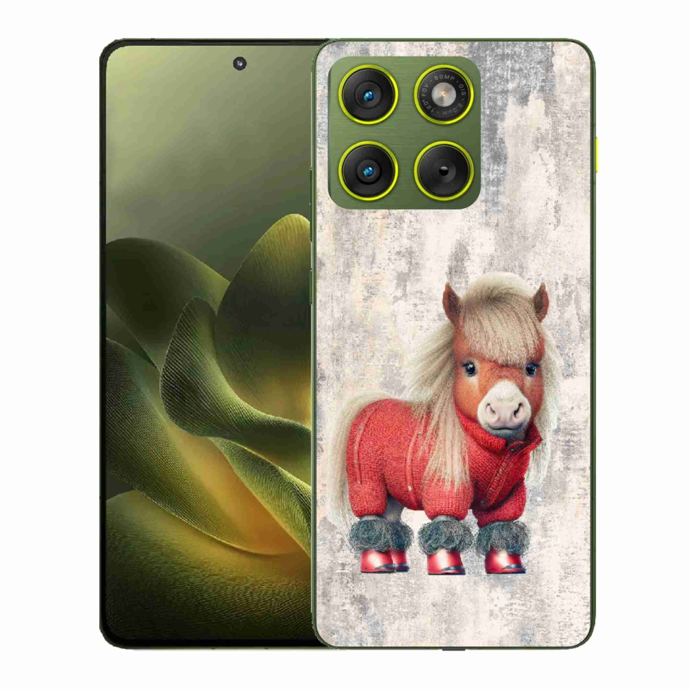 Gelový kryt mmCase na Motorola Edge 70 - poník ve svetru