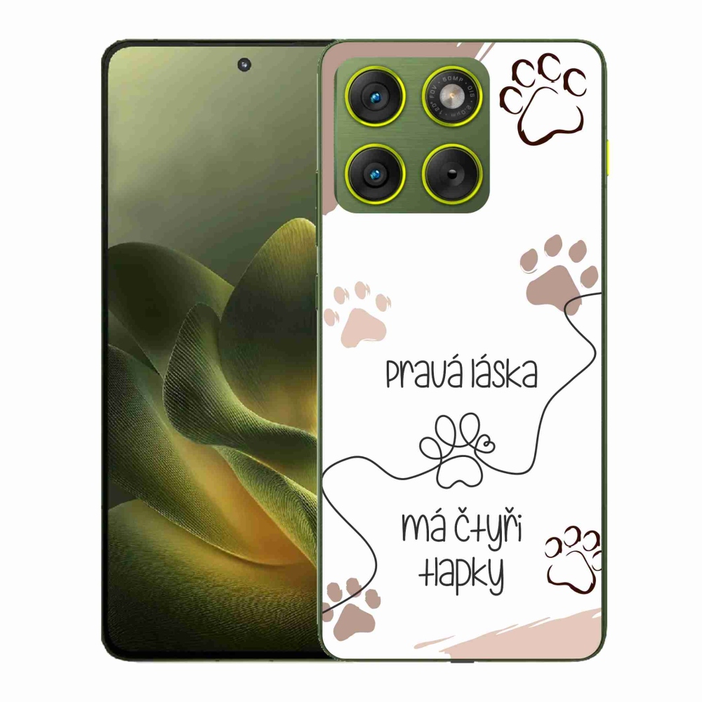 Gelový kryt mmCase na Motorola Edge 70 - psí motiv 1 bílé pozadí