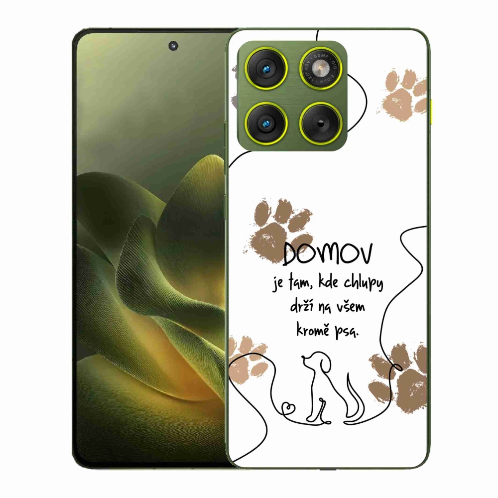 Gelový kryt mmCase na Motorola Edge 70 - psí motiv bílé pozadí