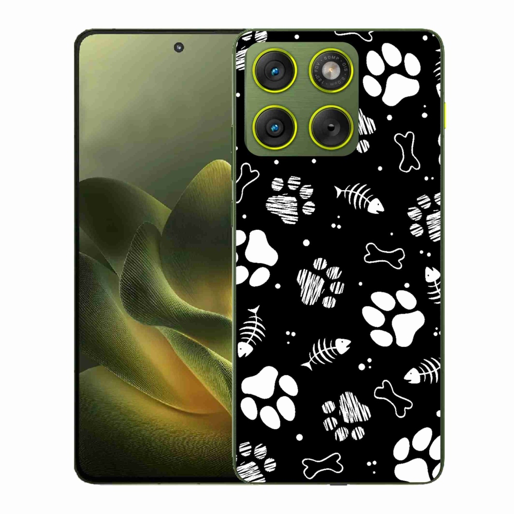 Gelový kryt mmCase na Motorola Edge 70 - psí tlapky